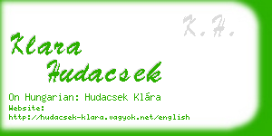 klara hudacsek business card